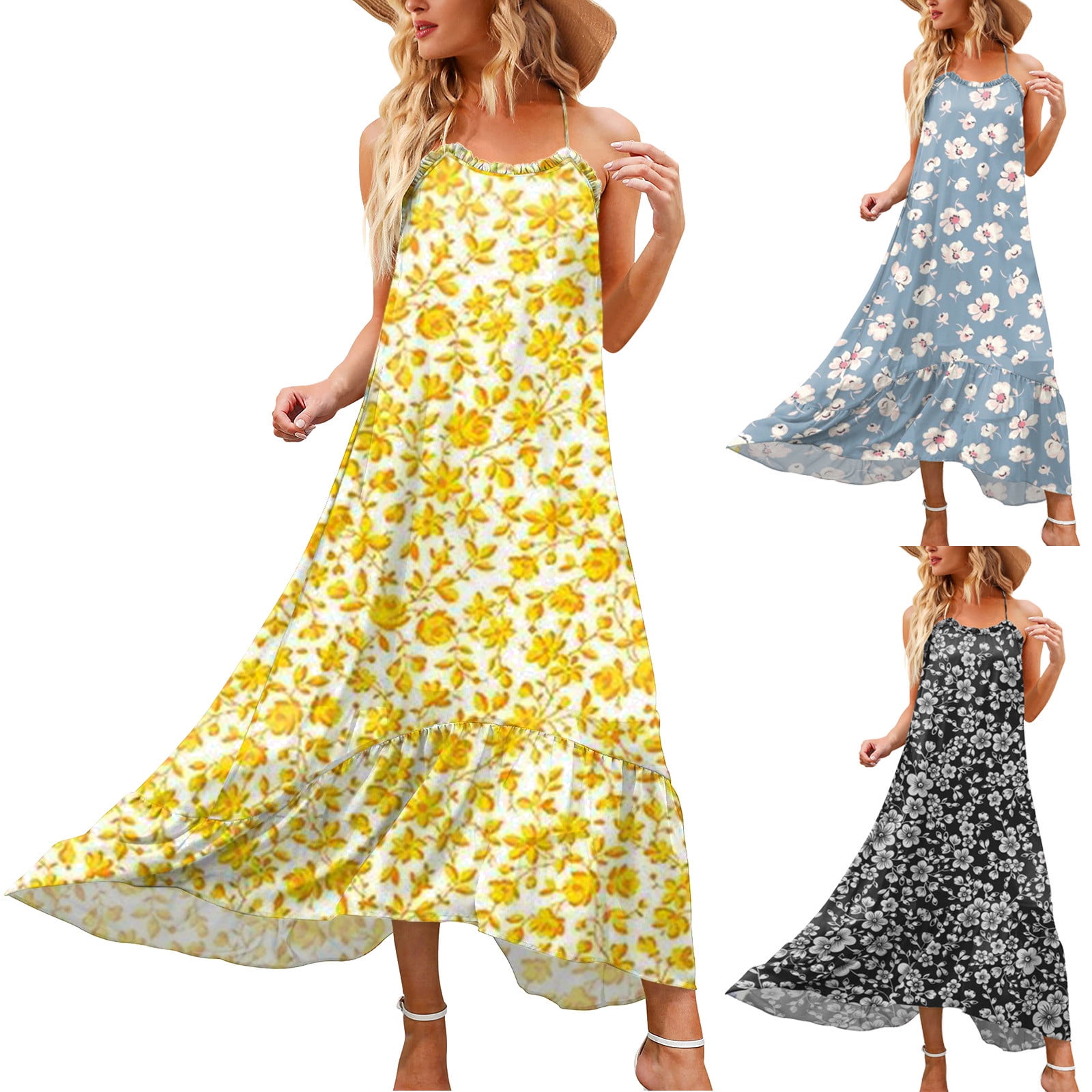 CAIXIA Flowy Dresses For Women Maxi Dress Summer Outfits 2026 Spaghetti — free download