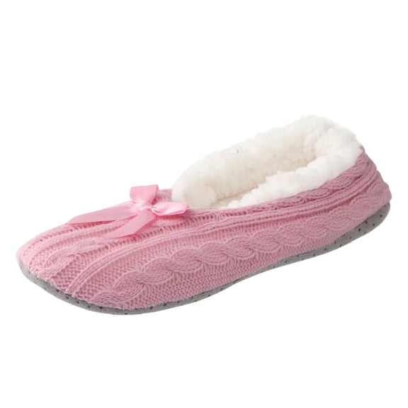 CAIXIA Fuzzy Slippers Women Women's Lined Cozy Indoor Slipper Socks For Warmth And Comfortable Home Wear,Pink