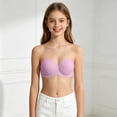 thumbnail image 1 of CAIXIA Girls Bandeau Bra Anti-Slip,Training Bras Dance Tube Top with Adjustable Clear Straps, 1 of 7