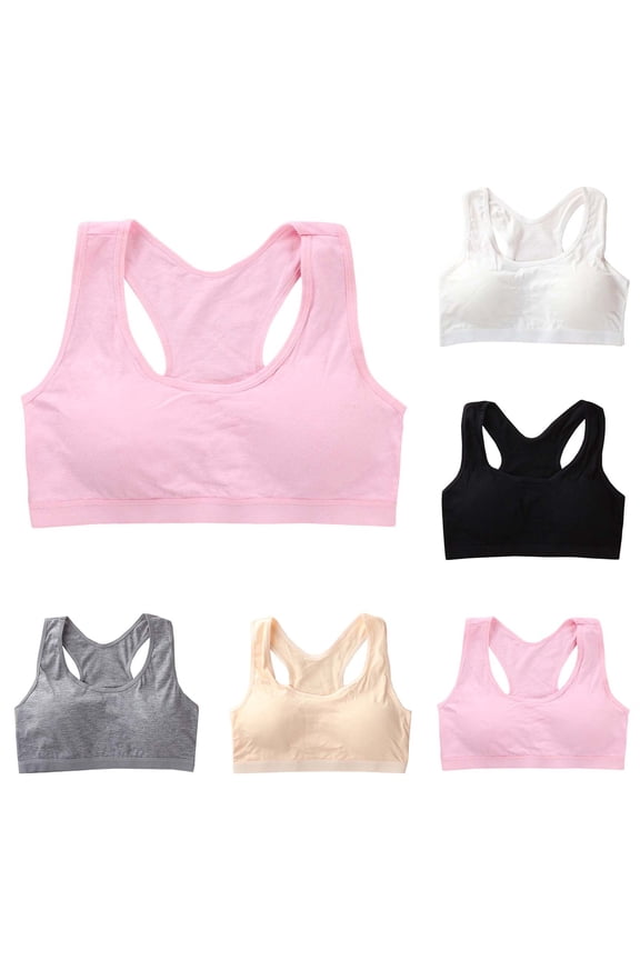 Girls Bras For Kids Breathable Soft Support Training Bras For Teen Girls Comfortable Everyday Wear And School Activities,13-18 Years