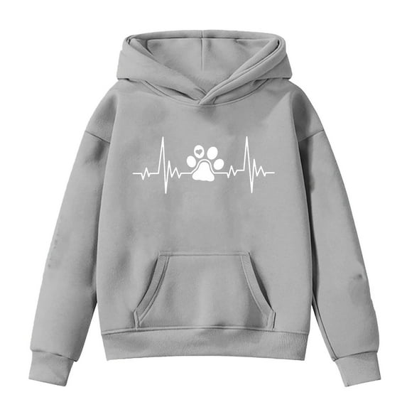 CAIXIA Girls Clothes Size 10 12,Kids Horse Print Long Sleeve Hoodies