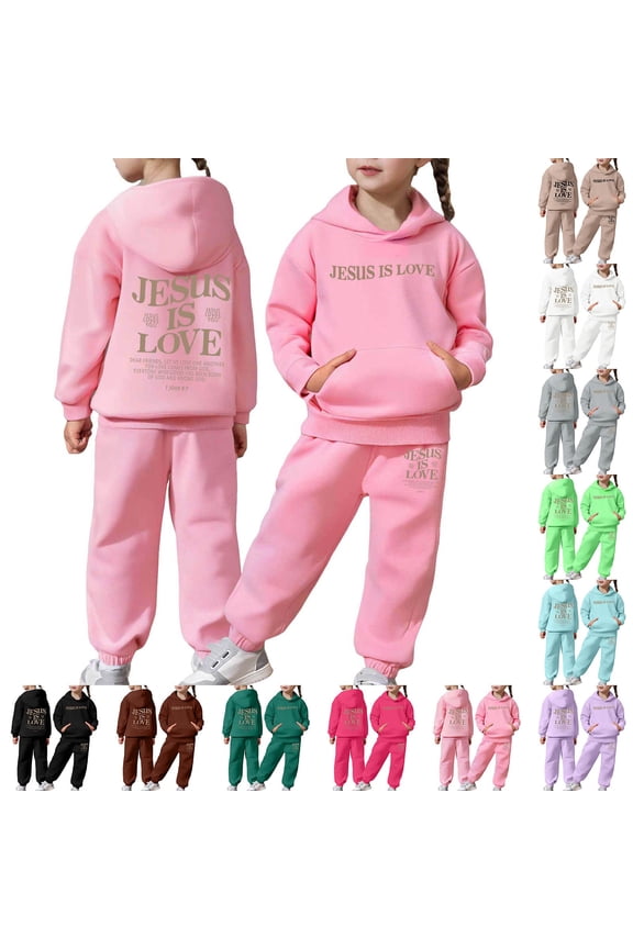 Girls Clothes Size 8 Girls 2 Piece Outfits Size 8 Sweatshirts and Sweatpants Joggers Set 2 Piece Funny Graphic Quality Girls Tracksuit Athletic Boys Sweatsuit Set Fall Winter Fashion Clothing