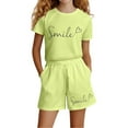 thumbnail image 1 of CAIXIA Girls Clothing 2 Piece Summer Set Girls Summer Casual Outfit Set Short Sleeve Tee with Pocket Shorts Comfortable Playwear for Daily Activities,13-14 Years, 1 of 4
