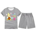 thumbnail image 1 of CAIXIA Girls Cotton Summer Short Set Easter Holiday Printed Short Sleeve Top and Shorts Pajama Set for Kids Girls and Boys Outfit,5-6 Years, 1 of 4