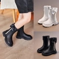 thumbnail image 1 of CAIXIA Girls Knee High Boots Riding Shoes with Side Zipper Fashion Comfortable Pu Leather Combat Boots Punk Goth Shoes School Shoes Waterproof Fall Winter Boot, 1 of 9