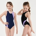 thumbnail image 1 of CAIXIA Girls One Piece Swimsuit Adjustable Straps Bathing Suit for Girls Ruched Color Block Cutout Ruffle Ruched Girls Swimsuit Quick Dry Girl Swimwear Swim Suit,7-8 Years, 1 of 8