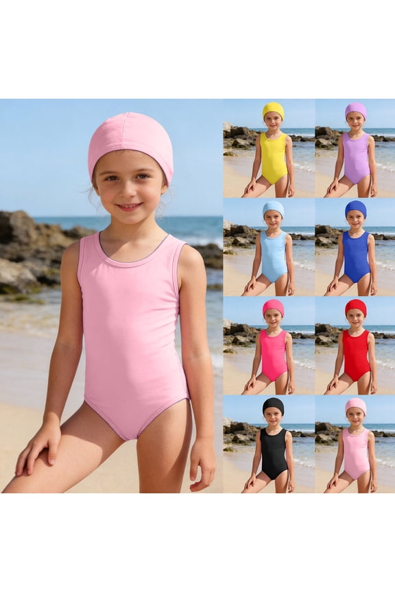 Girls One Piece Swimsuit Adjustable Wide Straps 4t Bathing Suits for Girls Colorful Contrast Bow Back Modest Ruched Girls Swimsuit Size 7 Quick-Dry Mesh Summer Swimwear,7-8 Years