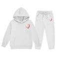 thumbnail image 1 of CAIXIA Girls Outfits Size 12 Reindeer Girls' Hoodie Two Piece Set Cozy Long Sleeve Top and Sweatpants Outfit for Kids,White, 1 of 5