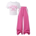 thumbnail image 1 of CAIXIA Girls Sizes 2 Piece Lounge Set Ruched Short Sleeve Fitted Waist-Cinched Top & Wide Leg Pants, 1 of 4