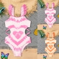 thumbnail image 1 of CAIXIA Girls Swimsiut One Piece Drawstring Bottoms Girls Dress Up Clothes Color Block Cutout Ruched Girls Swimsuits Size 10-12 Soft Teen Swimwear,11-12 Years, 1 of 9