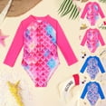 thumbnail image 1 of CAIXIA Girls Swimsuit One Piece Adjustable Strap Bathing Suit for Girls Colorful Contrast Trim Wrap Tie Back Ruffle Ruched Girls Swimsuit Stretchy Padded Swimwear,3-4 Years, 1 of 9