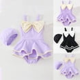 thumbnail image 1 of CAIXIA Girls Swimsuit Girl One Piece Drawstring Bottoms Bathing Suit for Girls Hawaiian Trim Wrap Tie Back Ruffle Ruched Girls Swimsuits Size 10-12 Quickdry Mesh Summer Swimwear,2-3 Years, 1 of 9
