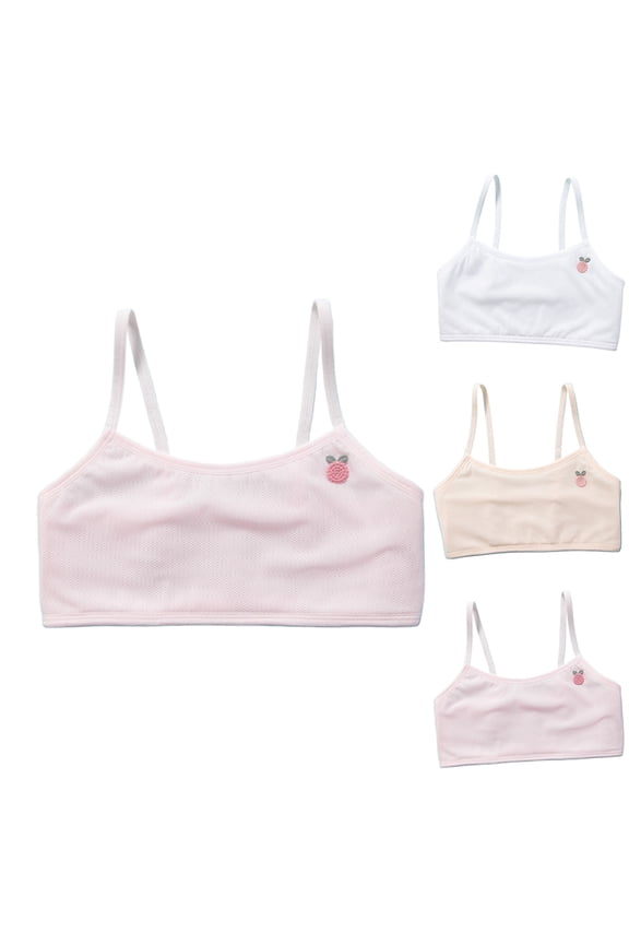 Girls Training Bra Girls First Sports Bra Seamless Bralette for Tweens Lightweight Wireless Training Top Soft Comfort,11-12 Years