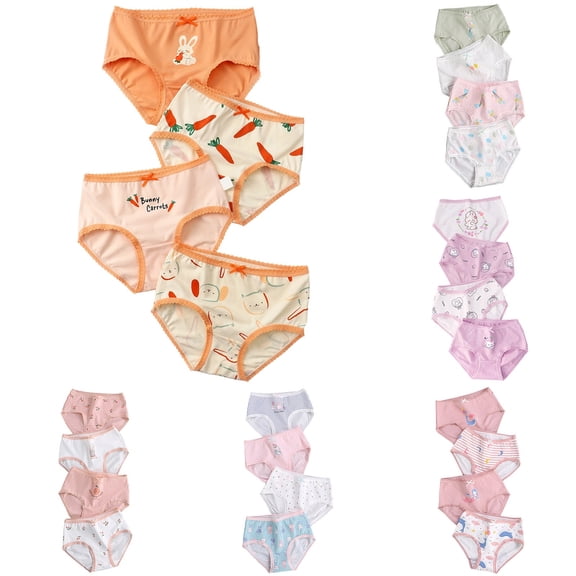 CAIXIA Girls Underwear Size 10 Breathable Comfortable Girls Underwear 4 Pack Soft Stretchy Elastic Waistband For Toddler Kids Everyday Seasonal Wear 4PCS,11-12 Years