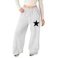 thumbnail image 1 of CAIXIA Girls Wide Leg Sweatpants Size 10-12 Girls Lightweight Athletic Pants with Bow Tie Detail Wide Leg Joggers for Casual Comfort and Play,Light Gray, 1 of 4
