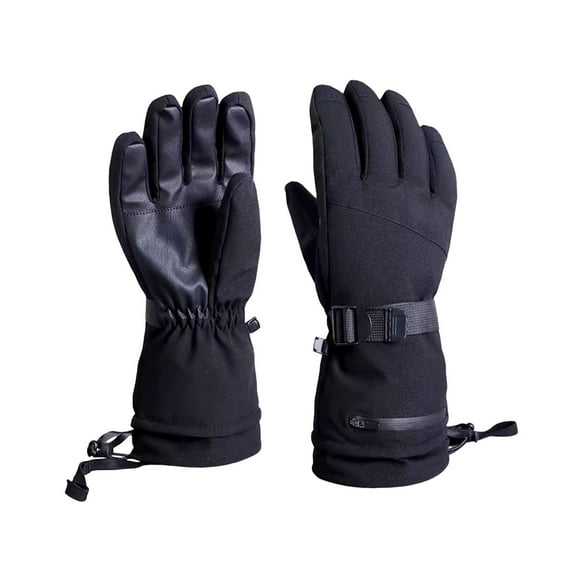 CAIXIA Gloves For Women Men's Ski and Snowboard Gloves for Winter Cold Weather with Touchscreen Compatible Fingers and Color Block Design,Black