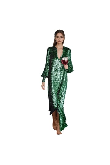 elegant dress muslimah Modest Muslim Women's Glamor Mesh Overlay Formal Dress with Embellishe main image 0