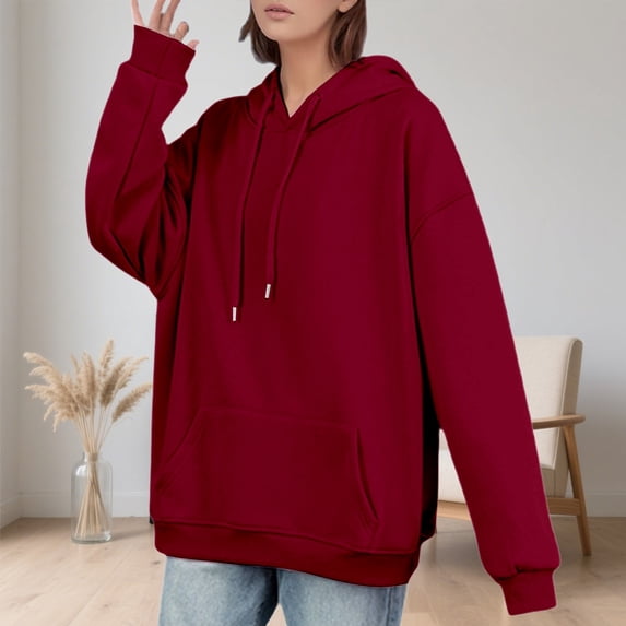 CAIXIA Graphic Hoodies for Women Pullover Drawstring Breathable Quality Tops Long Sleeve Going Out Printed Womens Holiday Sweatshirts with Pocket Airport Outfits for Women 2026