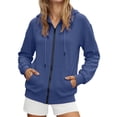 thumbnail image 1 of CAIXIA Graphic Hoodies for Women with Zipper Cozy Loose Fit Long Sleeve Pullover Top Oversized Sweatshirts for Women Drawstring Hooded Jacket with Kangaroo Pocket Lined Hoodie Coat for Women, 1 of 6