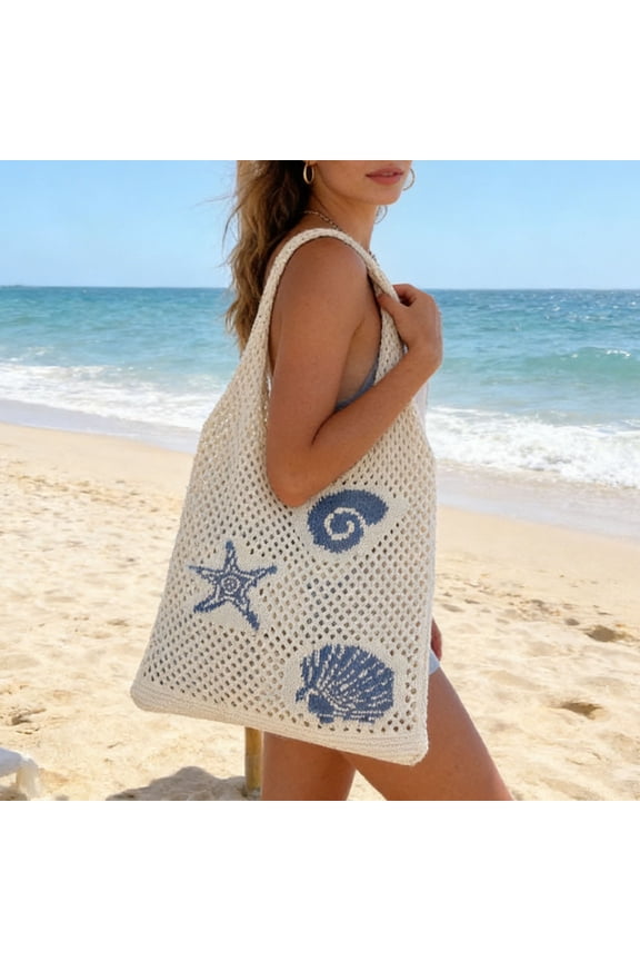 Handmade Woolen Woven Tote Bag Versatile Casual Shoulder Handbag For Everyday Outfit