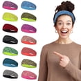 thumbnail image 1 of CAIXIA Headbands for women Non Slip Headband, Soft Elastic Hair Bands for Women's Hair, Fashion Cotton Cloth Stretchy Sweat Bands Headbands for Sports, Makeup, Gym, Running, Yoga, Workout, 1 of 2