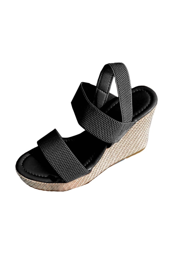 Hiking Sandals Women Versatile Platform Sandals For Women On Strap Comfortable Water Friendly Design,Black