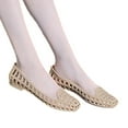 thumbnail image 1 of CAIXIA Hiking Sandals Women Women's Jelly On Sandals Square Toe Comfortable Beach Slide Loafers Breathable Lightweight Summer Casual Footwear,White, 1 of 4