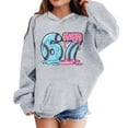 thumbnail image 1 of CAIXIA Hoodies for Girls 10-12 67 Six Seven Boys Sweatshirts Long Sleeve Fleece Pullover for Teens Fall Kids Clothes,Grey, 1 of 4