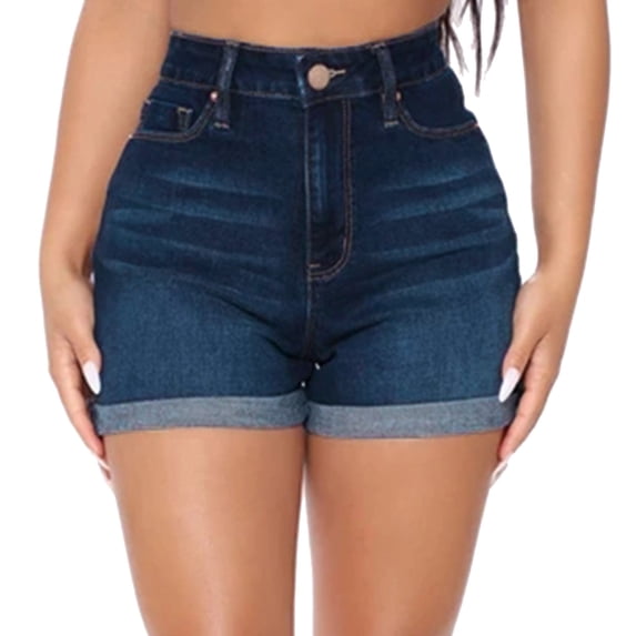 CAIXIA Jean Shorts Womens High Rise Denim Shorts Fashion Bermuda Shorts Ripped Rolled Distressed Rolled Hem Jeans Shorts Jorts Women,XXL
