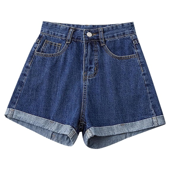 CAIXIA Jean Shorts Womens Y2k Mid Rise Vintage Denim Y2k Shorts Trendy Bermuda Shorts Ripped Rolled Frayed Raw Hem Casual Summer Baggy Jorts,S