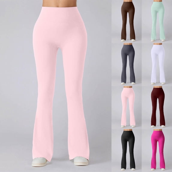 CAIXIA Jeggings for Women Plus Size Bootcut Dance Pants Stretchy Skinny Yoga Pants Leggings for Workout Running Athletic Activewear