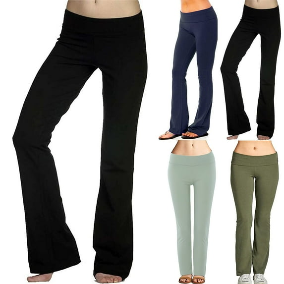 CAIXIA Jeggings for Women Plus Size Seamless Flared Workout Pants Casual Bootcut Yoga Pants Gym Leggings for Workout Running Athletic Activewear