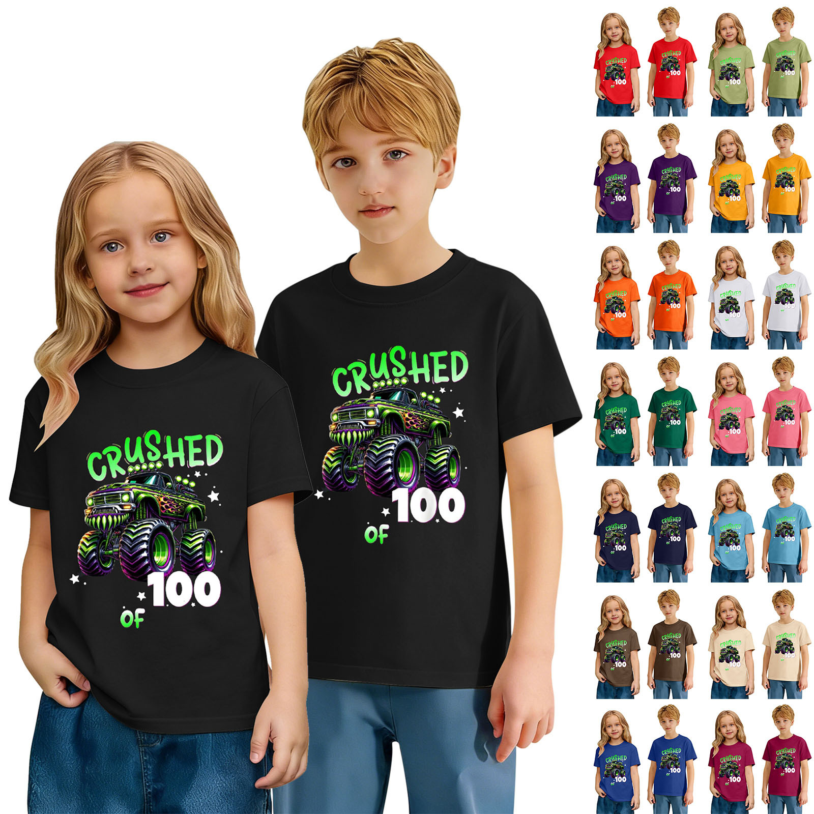 CAIXIA Kids 100 Days of School Shirt 100th Day of School T-Shirts for ...