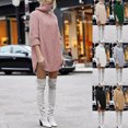 thumbnail image 1 of CAIXIA Knit Sweater For Women Casual Longline Solid Color Pullover Sweater Soft Comfortable Turtleneck Knit Top For Everyday Wear And Versatile Outfits Cute Sweatshirts For Women, 1 of 6