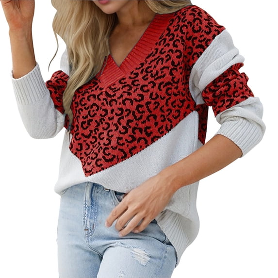 CAIXIA Leopard Sweatshirt for Women Graphic Breathable Quality Crewneck Shirt Top Long Sleeve Pullover Blouse Flower Graphic Womens Oversized Hoodies Loose Casual Fall Winter 2026