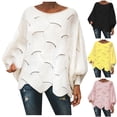 thumbnail image 1 of CAIXIA Lightweight Sweaters For Women Thin Soft Crewneck Long Sleeve Pullover Tops Basic Clothes Simple Shirts Daily Work Outfits Fall Winter Clothes,Black, 1 of 6