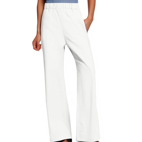 CAIXIA Loose Fit Wide Leg Pants Woman High Waisted Flowy Comfy Palazzo Pants for Women Work Trousers Spring Fashion