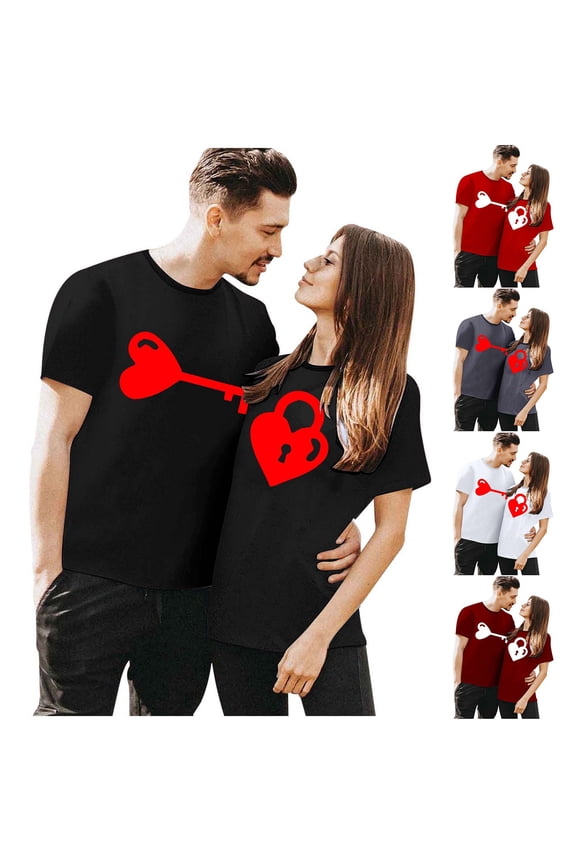 Matching Couple Shirts His and Hers Funny Man Women Husband and Wife T-Shirts Set Couples Outfit Valentine,Men/XL
