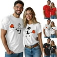 thumbnail image 1 of CAIXIA Matching Shirts for Couples His Her Couples Love Shirt Men's Women T-Shirts Set Valentine's Husband Wife Outfits.,Women/M, 1 of 5