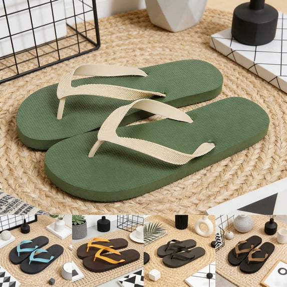 CAIXIA Men's Soft Flip Flops, Comfortable Thong Sandals, Lightweight Casual Slides for Indoor and Outdoor Use