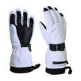 thumbnail image 1 of CAIXIA Mens Gloves Winter Men's Ski and Snowboard Gloves for Winter Cold Weather with Touchscreen Compatible Fingers and Color Block Design,White, 1 of 3
