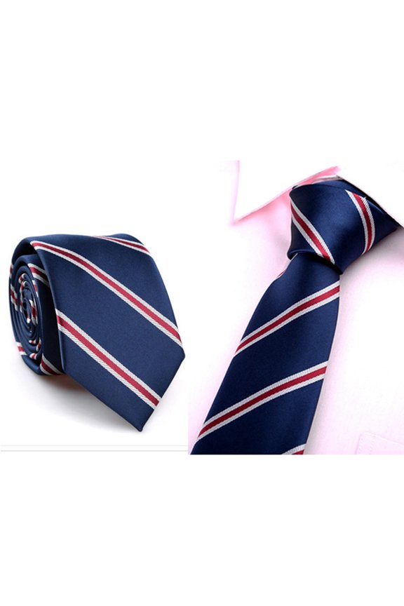 Mens modern Stripe Ties Preppy Necktie Formal Wedding Tie For Men
