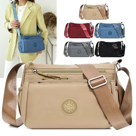 CAIXIA Messenger Bag For Women Multi Compartment Stylish Casual Messenger Crossbody Bag, Organized Interior Shoulder Purse For Daily Commute