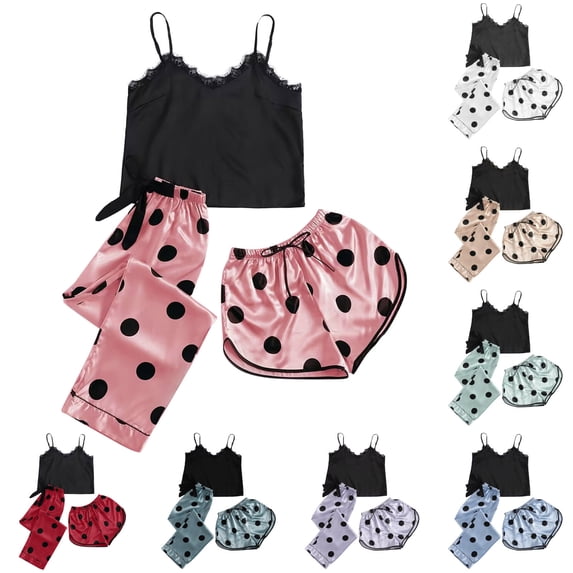 CAIXIA Pajamas for Women Set 2 Piece Tank Short Pajama Set Sleeveless Lounge Pjs Graphic Printed Lounge Set Sleepwear with Pockets