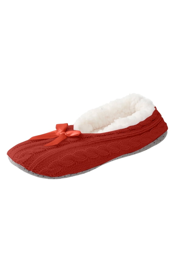 Platform Slippers For Women Women's Lined Cozy Indoor Slipper Socks For Warmth And Comfortable Home Wear,Red