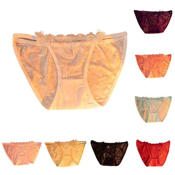 CAIXIA Plus Size Underwear for Women No Show Ladies Panties Skin-Friendly Mid Waist Invisibles Briefs Bikini Underwear