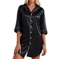 thumbnail image 1 of CAIXIA Plush Bathrobes For Women Long Women's Soft Lapel Collar Robe Everyday Basic Sleepwear Comfortable Wear For All Seasons, 1 of 5