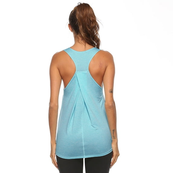 CAIXIA Racerback Tank Tops for Women Sleeveless Athletic Tank Tops Open Back Basic Undershirt Workout Sports Shirts Plus Size Gym Clothes