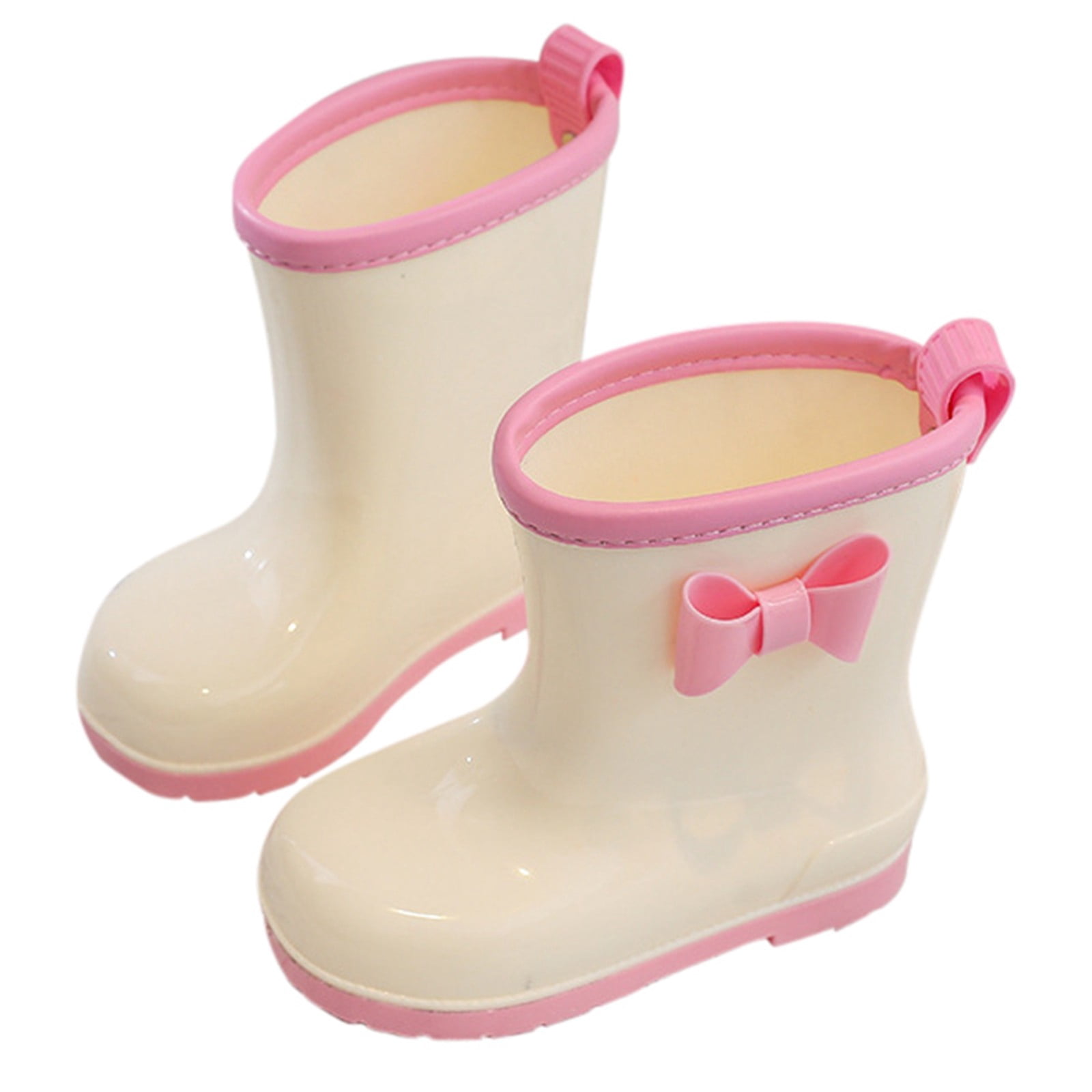 CAIXIA Rain Boots Kids Size 3,Girls Boots Rubber Rain Shoes For Kids Design For Girls Comfortable And Durable Footwear For Outdoor And,Pink