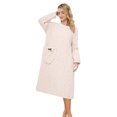 thumbnail image 1 of CAIXIA Robes For Women Cotton Women's Long Knit Coral Bathrobe with Pockets for Home Comfort and Warmth, 1 of 4